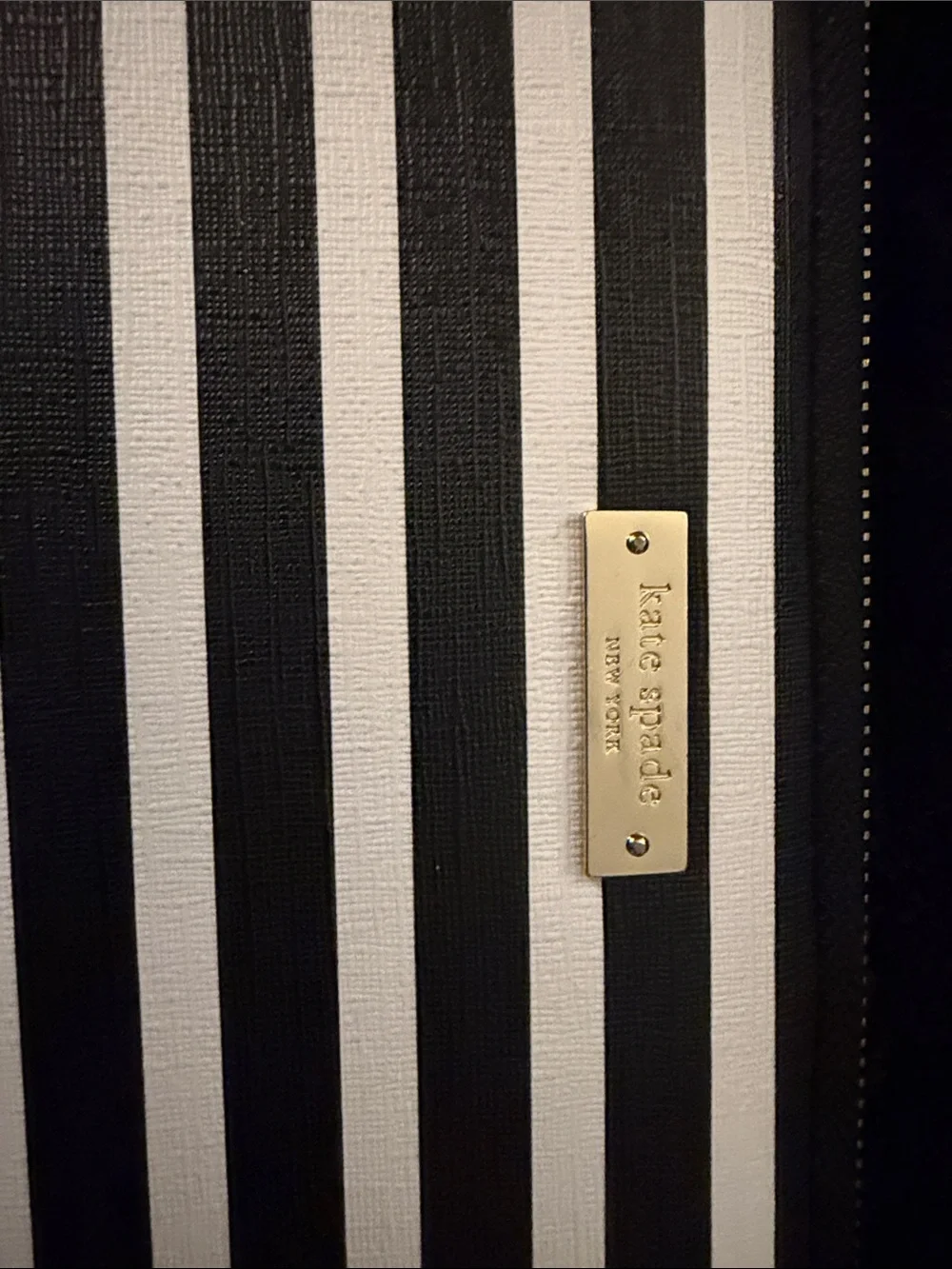 Striped Black & White Tablet Sleeve Kate Spade 13”